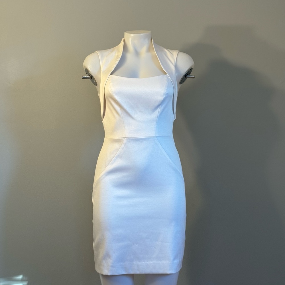 Black halo White pearl dress